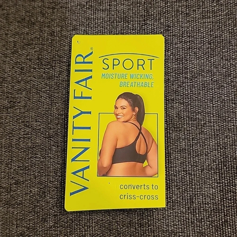 Vanity Fair Wireless Supportive Medium Impact Sports Bra Size 38DD - Picture 3 of 6